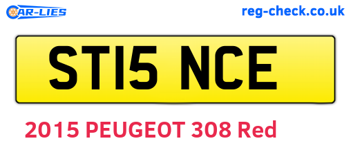 ST15NCE are the vehicle registration plates.