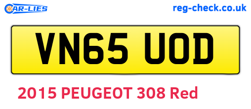 VN65UOD are the vehicle registration plates.