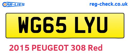 WG65LYU are the vehicle registration plates.