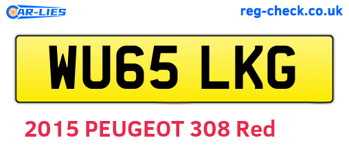 WU65LKG are the vehicle registration plates.