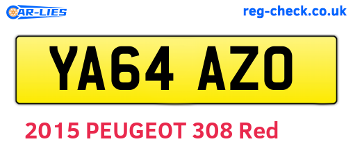 YA64AZO are the vehicle registration plates.
