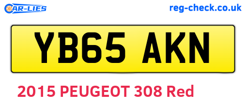 YB65AKN are the vehicle registration plates.