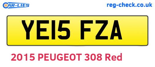 YE15FZA are the vehicle registration plates.