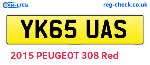 YK65UAS are the vehicle registration plates.