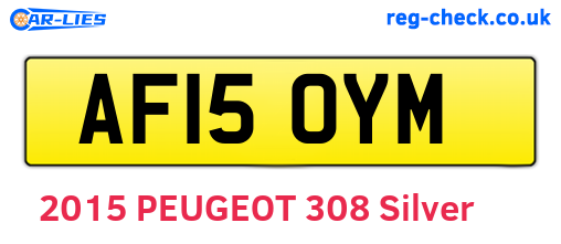 AF15OYM are the vehicle registration plates.