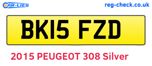 BK15FZD are the vehicle registration plates.