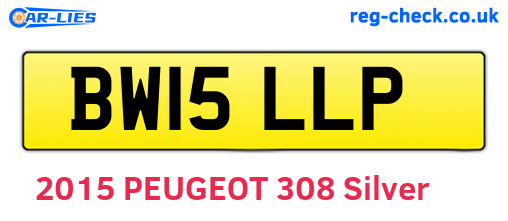 BW15LLP are the vehicle registration plates.