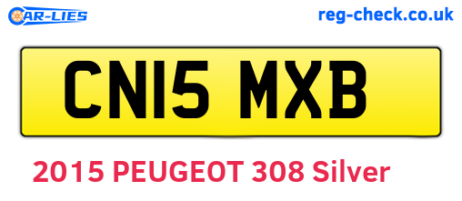 CN15MXB are the vehicle registration plates.