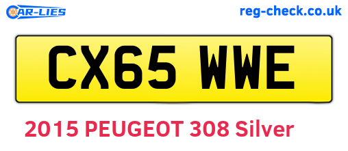 CX65WWE are the vehicle registration plates.