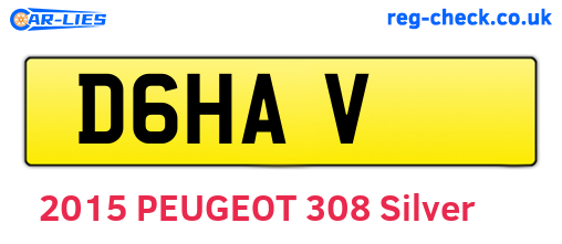 D6HAV are the vehicle registration plates.