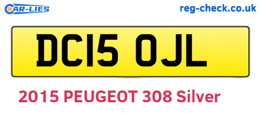 DC15OJL are the vehicle registration plates.