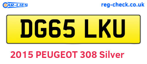 DG65LKU are the vehicle registration plates.
