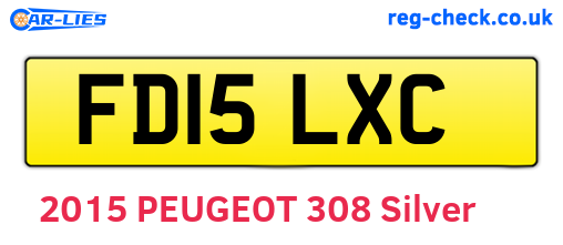 FD15LXC are the vehicle registration plates.