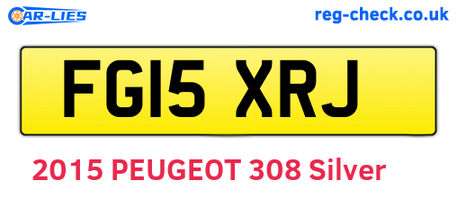 FG15XRJ are the vehicle registration plates.
