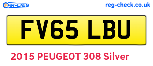 FV65LBU are the vehicle registration plates.