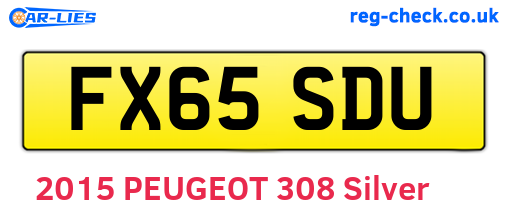 FX65SDU are the vehicle registration plates.