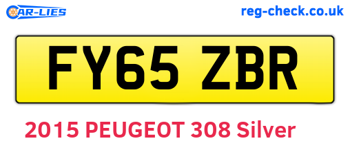 FY65ZBR are the vehicle registration plates.