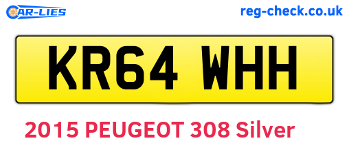 KR64WHH are the vehicle registration plates.