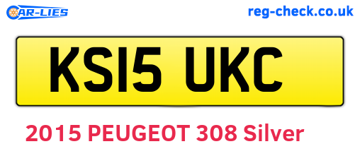 KS15UKC are the vehicle registration plates.