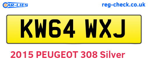 KW64WXJ are the vehicle registration plates.