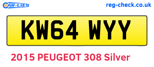 KW64WYY are the vehicle registration plates.