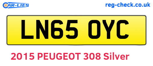 LN65OYC are the vehicle registration plates.