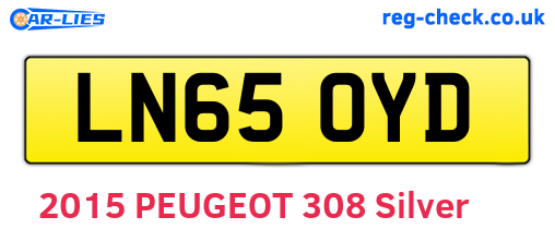 LN65OYD are the vehicle registration plates.