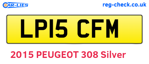 LP15CFM are the vehicle registration plates.
