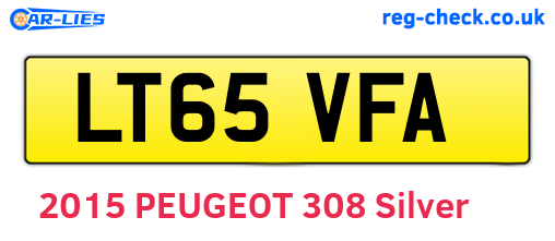 LT65VFA are the vehicle registration plates.
