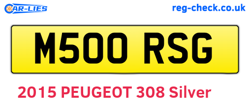 M500RSG are the vehicle registration plates.
