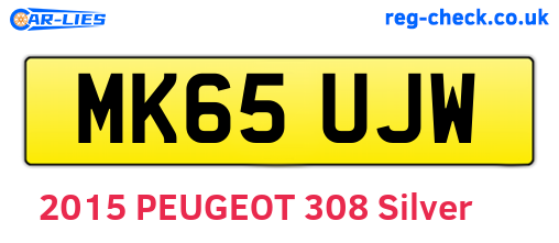 MK65UJW are the vehicle registration plates.