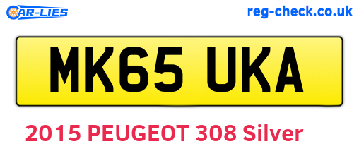 MK65UKA are the vehicle registration plates.