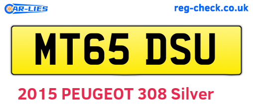 MT65DSU are the vehicle registration plates.