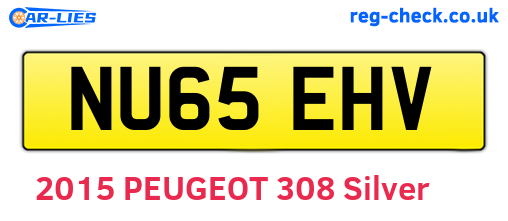NU65EHV are the vehicle registration plates.