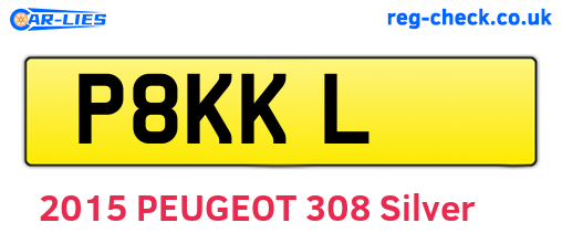 P8KKL are the vehicle registration plates.