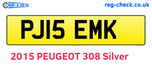 PJ15EMK are the vehicle registration plates.