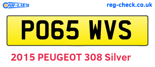 PO65WVS are the vehicle registration plates.