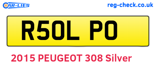 R50LPO are the vehicle registration plates.