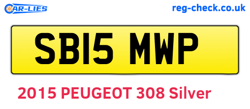 SB15MWP are the vehicle registration plates.