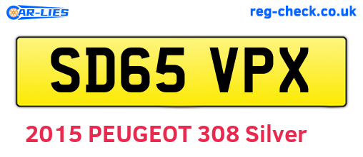 SD65VPX are the vehicle registration plates.