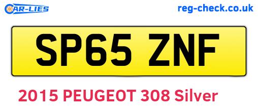 SP65ZNF are the vehicle registration plates.