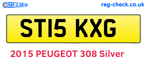 ST15KXG are the vehicle registration plates.