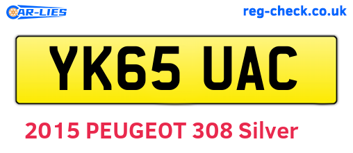 YK65UAC are the vehicle registration plates.