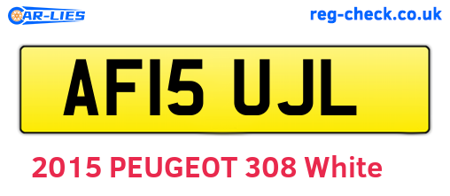 AF15UJL are the vehicle registration plates.