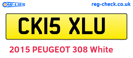 CK15XLU are the vehicle registration plates.