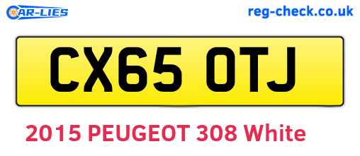 CX65OTJ are the vehicle registration plates.