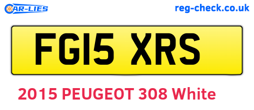FG15XRS are the vehicle registration plates.