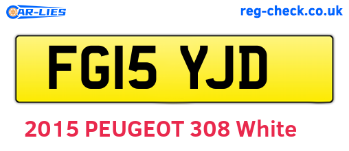 FG15YJD are the vehicle registration plates.