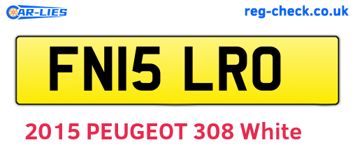 FN15LRO are the vehicle registration plates.