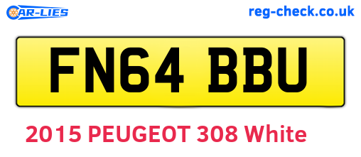 FN64BBU are the vehicle registration plates.